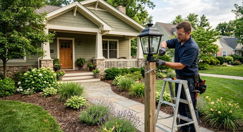 Fence Lighting Installation in Kansas City, KS