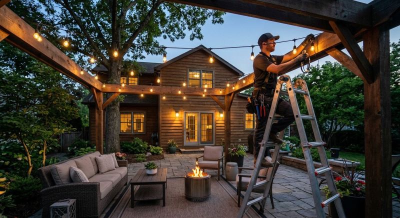 Patio Lights Installation in Overland Park, KS